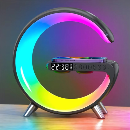 GlowClock™ 6-in-1 Smart LED Clock – Wireless Charger | Bluetooth Speaker | Alarm | Sleep Light