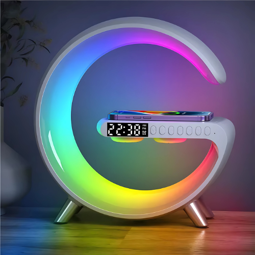 GlowClock™ 6-in-1 Smart LED Clock – Wireless Charger | Bluetooth Speaker | Alarm | Sleep Light