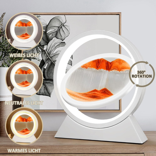 Luminous Quicksand Hourglass Lamp – Flowing Sand Landscape Art Light for Home & Office
