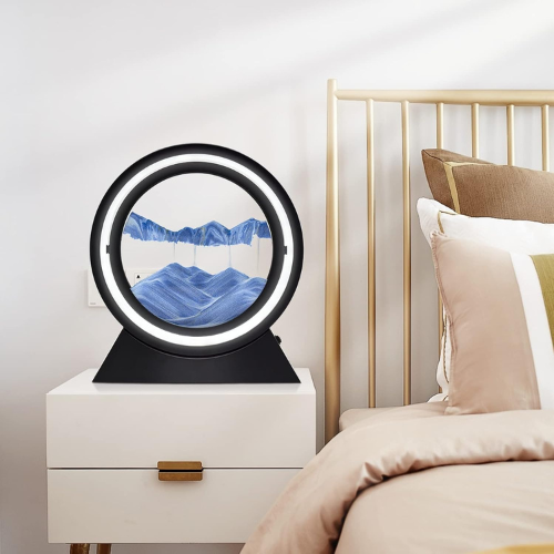 Luminous Quicksand Hourglass Lamp – Flowing Sand Landscape Art Light for Home & Office