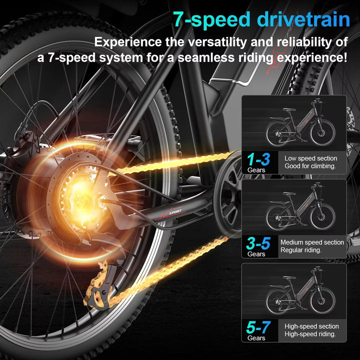 DEEPOWER F26 City Electric Bike – 750W Brushless Motor • 48V 7.8Ah Lithium Battery • 27.5” Lightweight Road E-Bike • 40 km/h Commuter Bicycle for Adults & Women