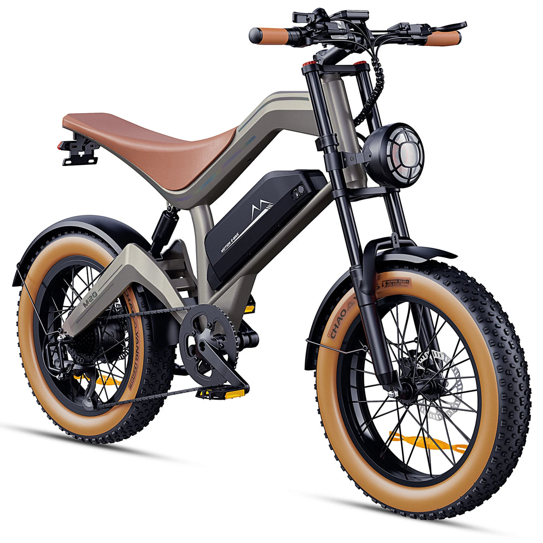 M20 1500W Fat Tire Electric Bike – 48V 15Ah Lithium Battery • 55 km/h Max Speed • Hydraulic Brakes • 20×4” Off-Road Mountain E-Bike for Adults