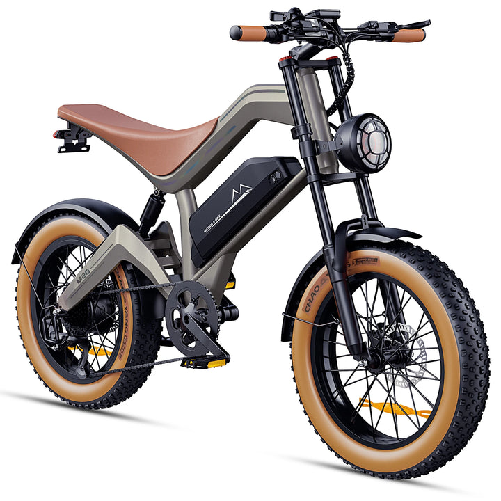 M20 1500W Fat Tire Electric Bike – 48V 15Ah Lithium Battery • 55 km/h Max Speed • Hydraulic Brakes • 20×4” Off-Road Mountain E-Bike for Adults