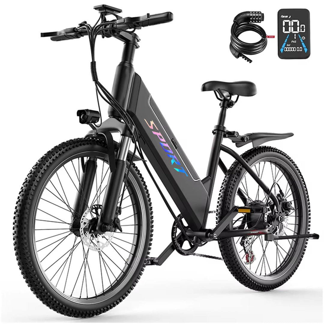 DEEPOWER F26 City Electric Bike – 750W Brushless Motor • 48V 7.8Ah Lithium Battery • 27.5” Lightweight Road E-Bike • 40 km/h Commuter Bicycle for Adults & Women