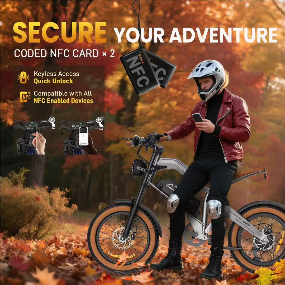 M20 1500W Fat Tire Electric Bike – 48V 15Ah Lithium Battery • 55 km/h Max Speed • Hydraulic Brakes • 20×4” Off-Road Mountain E-Bike for Adults