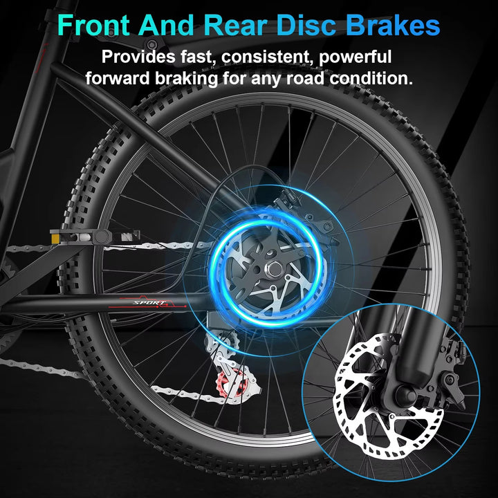 DEEPOWER F26 City Electric Bike – 750W Brushless Motor • 48V 7.8Ah Lithium Battery • 27.5” Lightweight Road E-Bike • 40 km/h Commuter Bicycle for Adults & Women