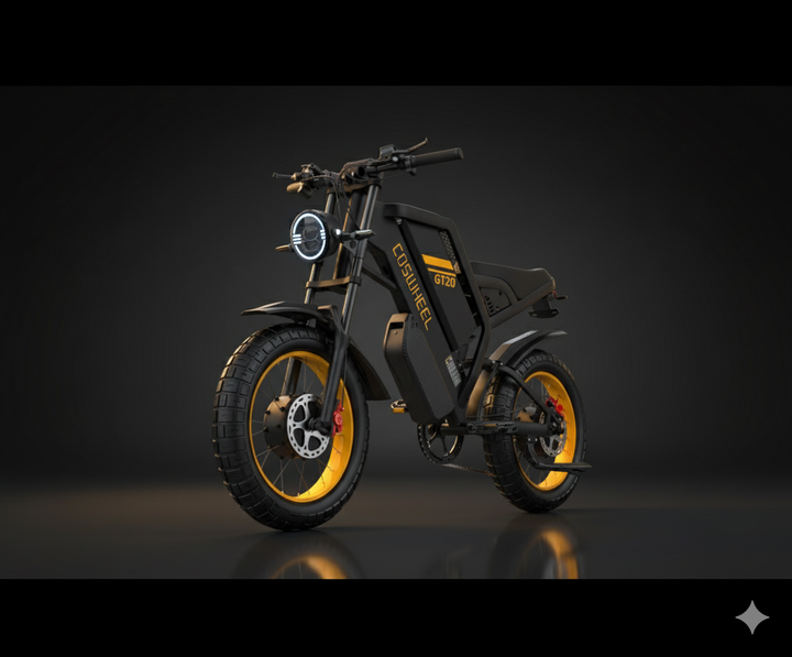 COSWHEEL GT20 PRO Electric Bike – 3000W Dual Motor, 48V 40Ah Ultra-Long Range Battery, 20" Fat Tire Off-Road Mountain E-Bike | 65km/h High-Speed All-Terrain Electric Bicycle