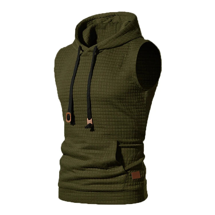 2026 New Fashion Zipper Cardigan Sweater Mens Sleeveless Hooded Vest Jacket Plus Size S-4XL Streetwear Vest Hoodies