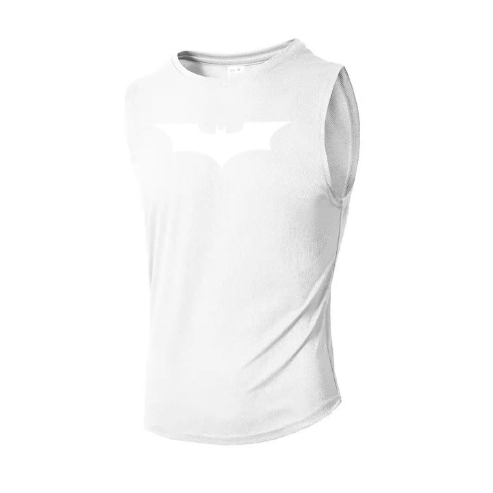 Bat Printed Men's Loose Sleeveless T-shirt Autumn inner wear Running  T Shirt Gym Fitness Jogging Vest Male Casual Shirt Tops