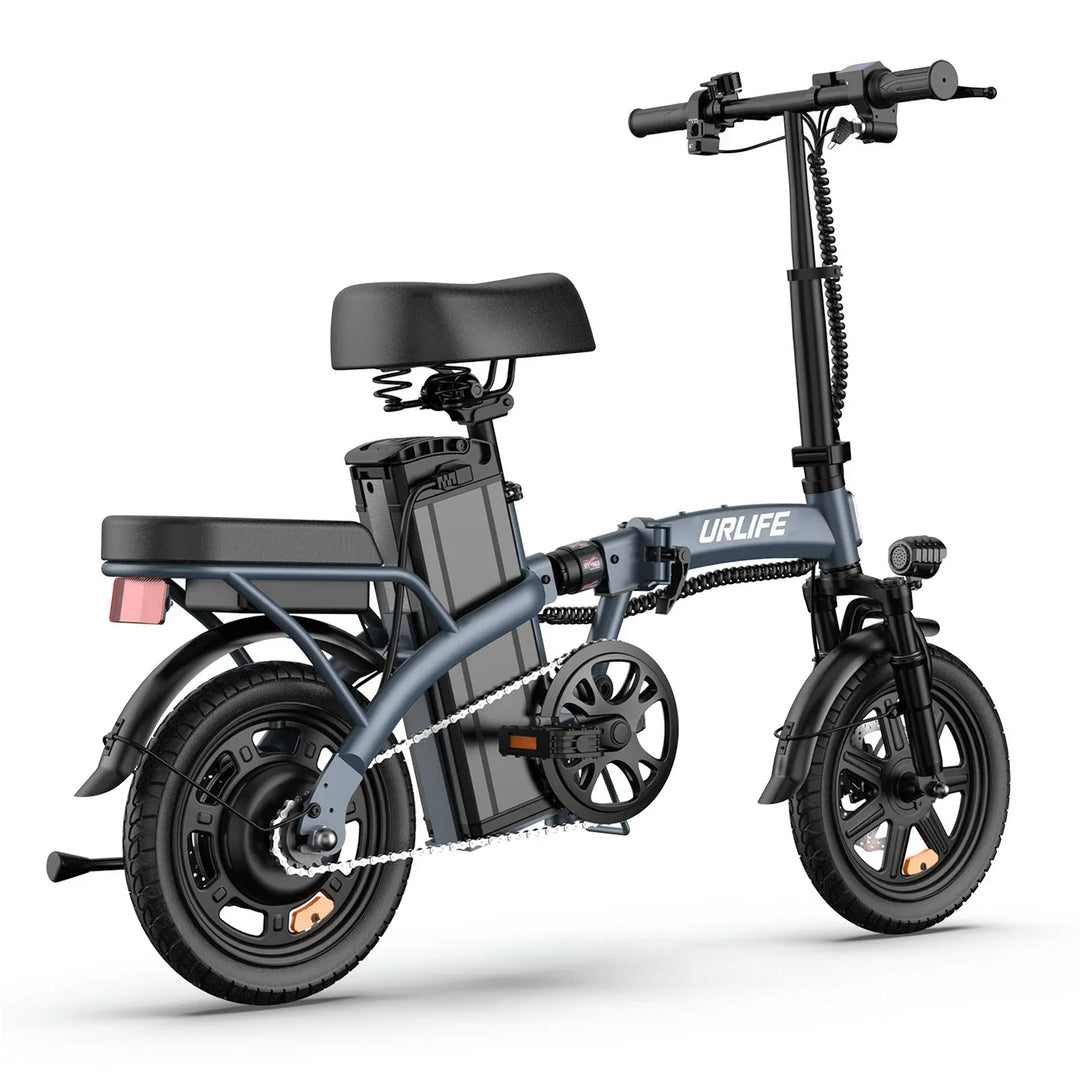 URLIFE F1L Foldable Electric Bike – 250W Brushless Motor, 48V 7.5Ah Battery, 25km/h Max Speed, 60KM Range | Lightweight 14-Inch City Commuter E-Bike