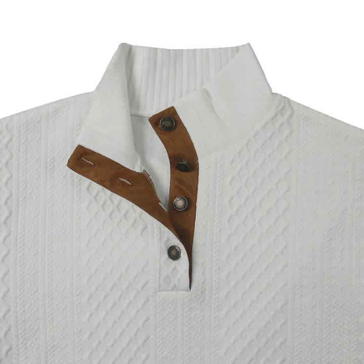 2026 cross-border hot-selling autumn and winter men's casual stand-up collar long-sleeved jacquard knitted pullover sweater