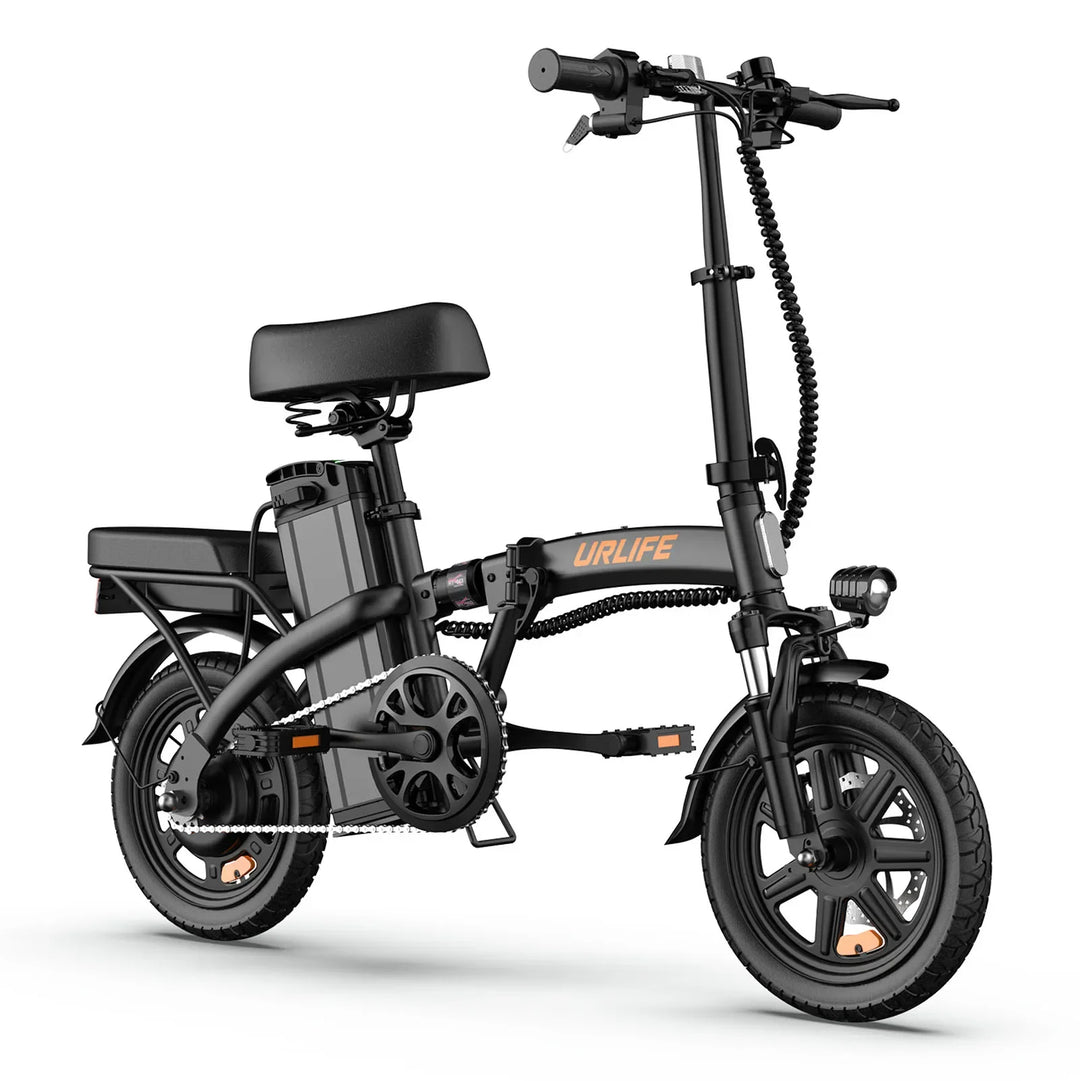 URLIFE F1L Foldable Electric Bike – 250W Brushless Motor, 48V 7.5Ah Battery, 25km/h Max Speed, 60KM Range | Lightweight 14-Inch City Commuter E-Bike