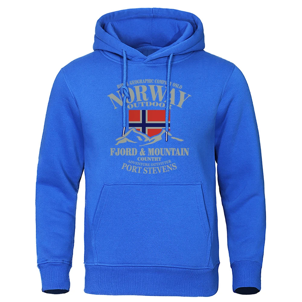 Norway FjordFashion High Quality Hoody Oversize Casual Mountain Hoodies For Men Autumn Street S-Xxl Hoodie Loose  Clothing Women