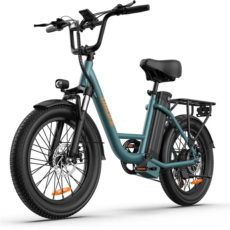 URLIFE E20 – 250W Electric Bike | 48V 13Ah Removable Battery | 20-inch Fat Tire Urban Commuter E-Bike | Lightweight Brushless Motor | 60KM Range