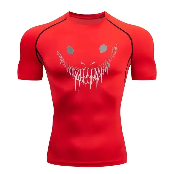 Anime Berserk Compression T-shirt Men Elastic Tight Sportswear Short-sleeved Gym Bodybuilding Quick-drying Sweatshirt Top S-3XL