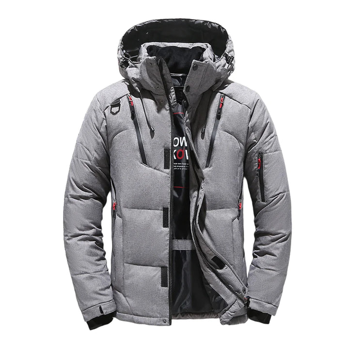 Men's Outdoor Lightweight Warm Detachable Collar Down Jacket Winter New Arrival Casual Fashion Multi-Pocket Workwear Down Coat