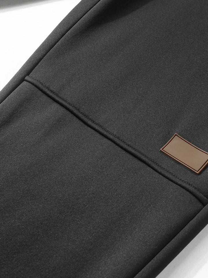 Pants for men in autumn and winter, thickened with fleece for outerwear, casual pants, warm lamb wool sports sweatpants