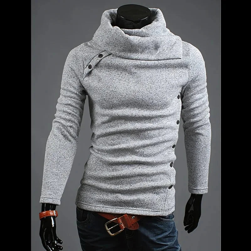 Fashionable British Style Men's Crew Neck Knitwear Sweater Large Size Overhead Casual Winter Warm Top Quality Material