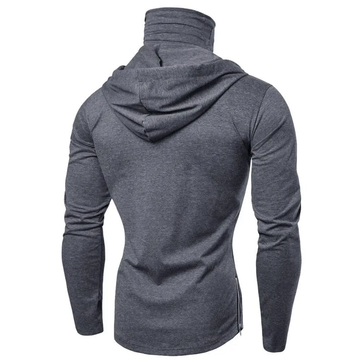 2025 Men Balaclava Zip Hoodie Winter Warm Casual Sweatshirt with Hooded Face Mask Zipper Design Sports Jacket Outdoor Activities