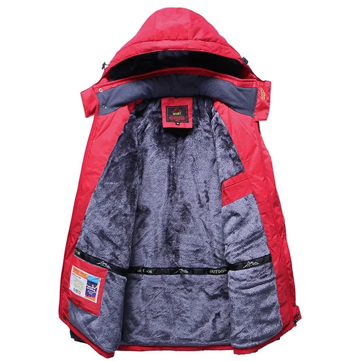 9XL New Winter Men Outwear Fleece Warm Removable Hooded Jacket Men Outdoor Skiing Windbreaker Waterproof Casual Jacket Coat Male