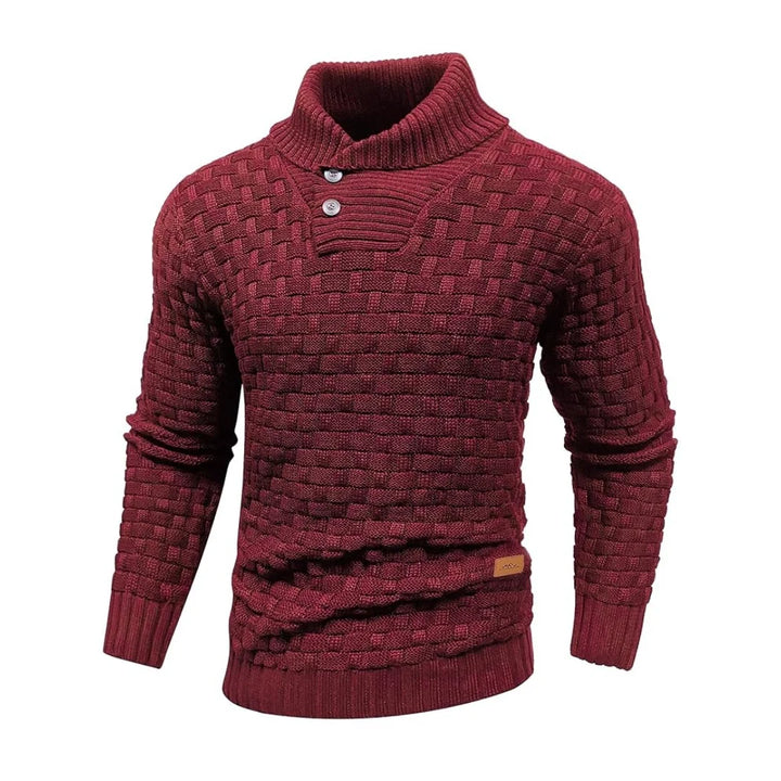 Men’s Sweater Winter Knitted Crew Neck Warm Soft Long Sleeve Pullover Textured Ribbed Edge Comfortable High Quality Top US Size