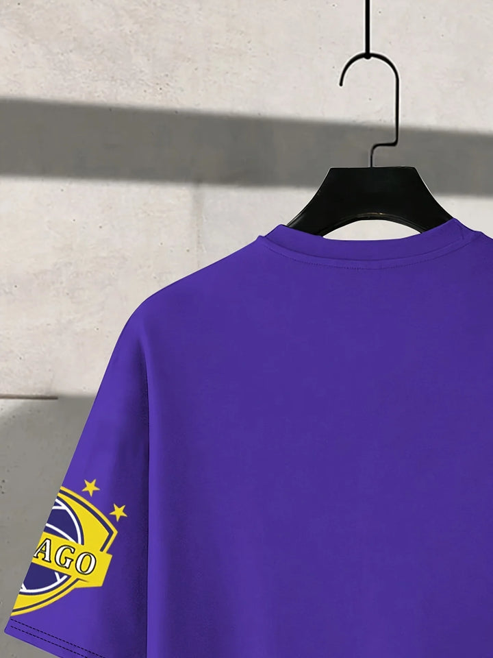 Summer 2025 new men's suit, street fashion, men's basketball T-shirt, outdoor sports suit, Los Angeles letter-printed men's shor