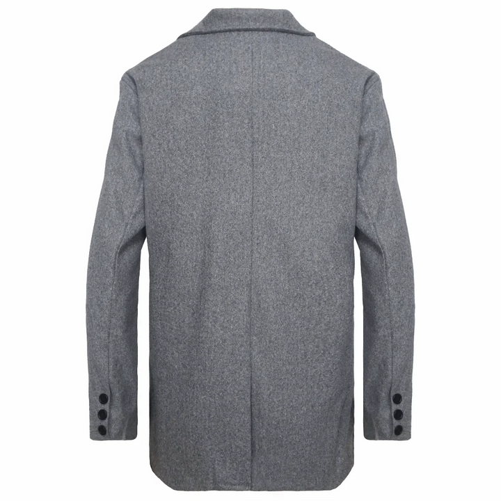 Autumn Winter Men's Casual Wool Coat British Style Men's Long Sleeve Wool Jacket Lined