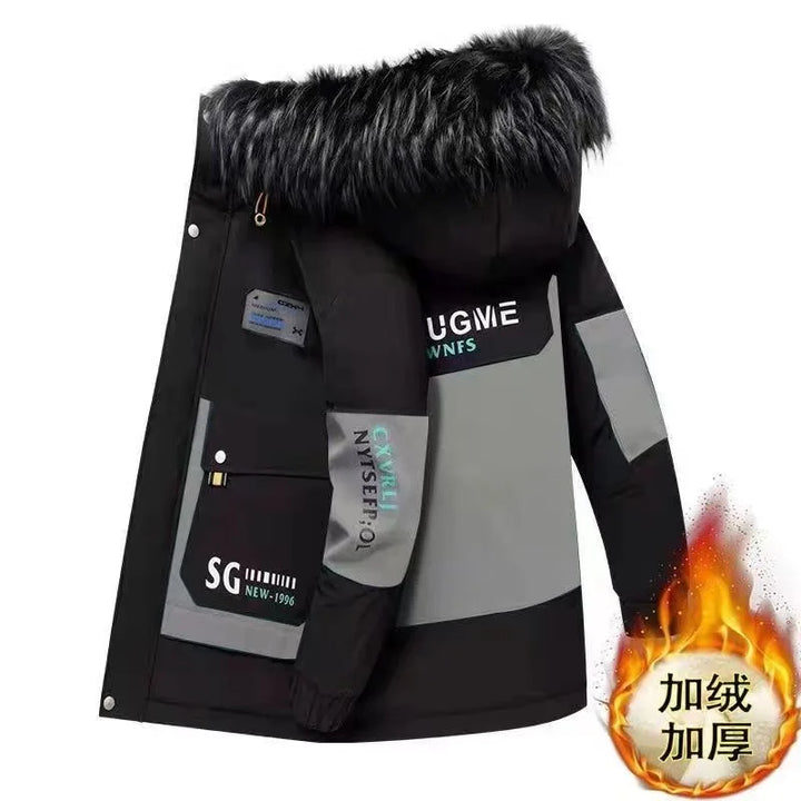 2026 Autumn/Winter Fashion Sports Plus Fleece Thick Warm Jacket Men's Casual Loose Comfortable Large Size High Quality Coat 4XL