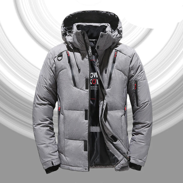 Men's Outdoor Lightweight Warm Detachable Collar Down Jacket Winter New Arrival Casual Fashion Multi-Pocket Workwear Down Coat