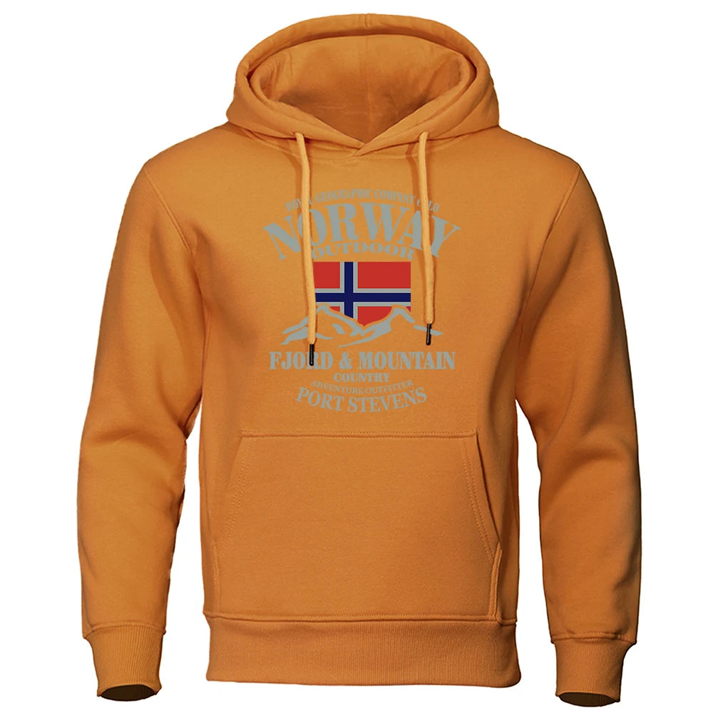 Norway FjordFashion High Quality Hoody Oversize Casual Mountain Hoodies For Men Autumn Street S-Xxl Hoodie Loose  Clothing Women