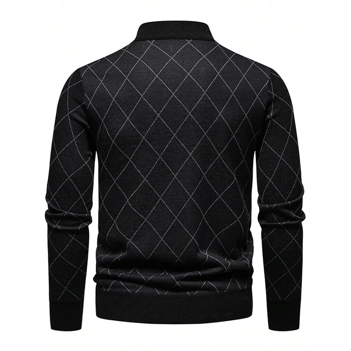 Mens Fashion Sweater Half Zip Collar Knit Pullover Casual Sport Golf Sweaters American Size Male Autumn Winter Clothes