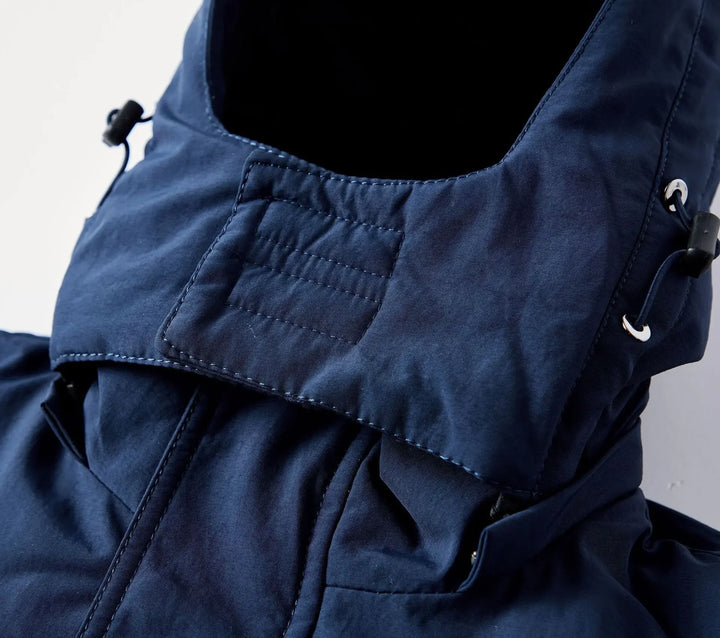 Winter Military Workwear Cotton Jacket Men Loose Large Size Fleece Lined Casual Thick Outdoor Mid-Length Cotton Coat