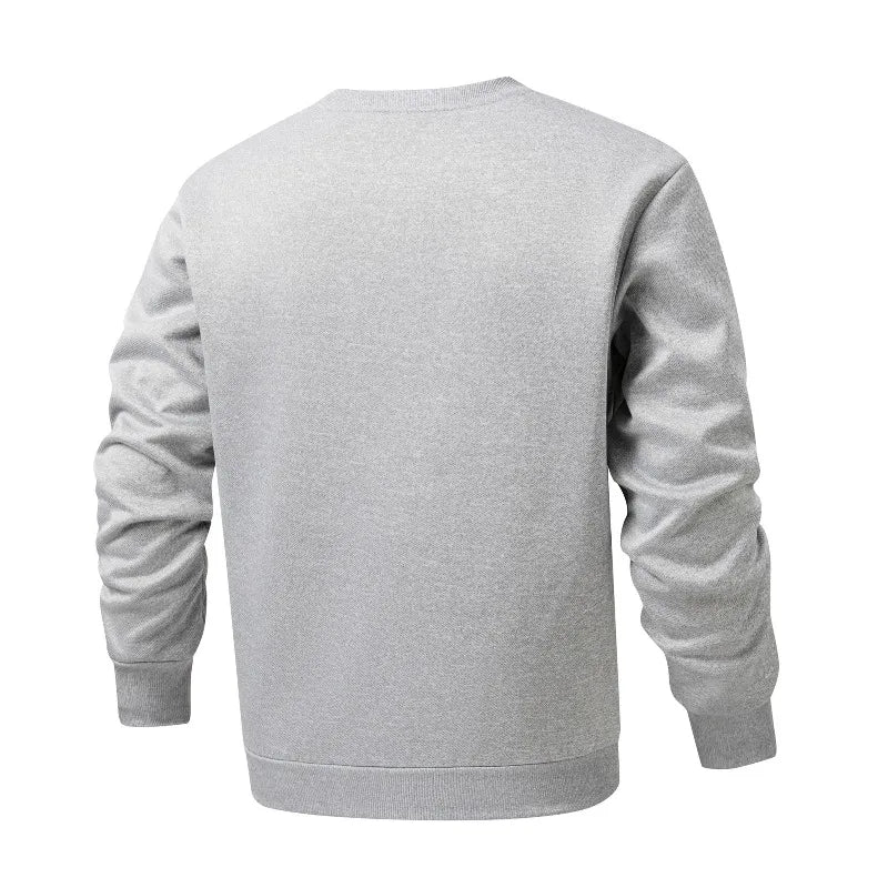Men's Winter Fleece Lined Warm Top Autumn Korean Fashionable Long Sleeved Base Shirt Plush Casual Warm Underwear T-shirt