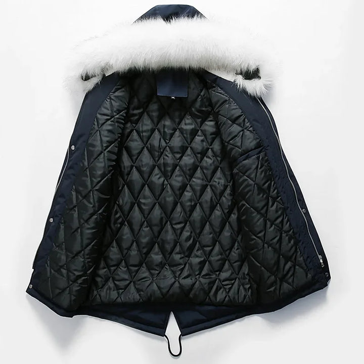 Men's Faux Fur Collar Thickened Fleece Warm Large Size Trendy WISH Casual Cotton Jacket Stylish And Comfortable Men's Coat