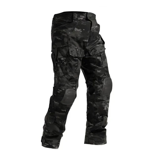 Tactical Suits Outdoor Paintball Outdoor Uniform Combat Camo Shirts Cargo Knee Pads Pants Men Clothing Wear-resisting