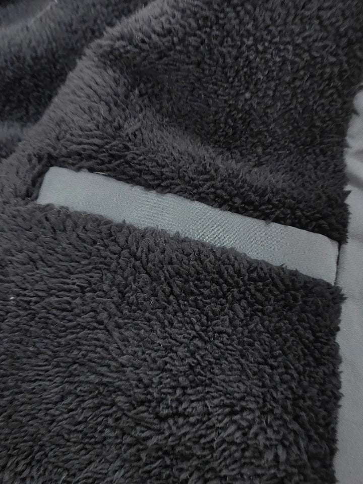 Winter Windproof Men's Faux Jacket Casual Polyester Coat Hood Zip-Up Front Long Sleeves & Pockets Winter Clothes