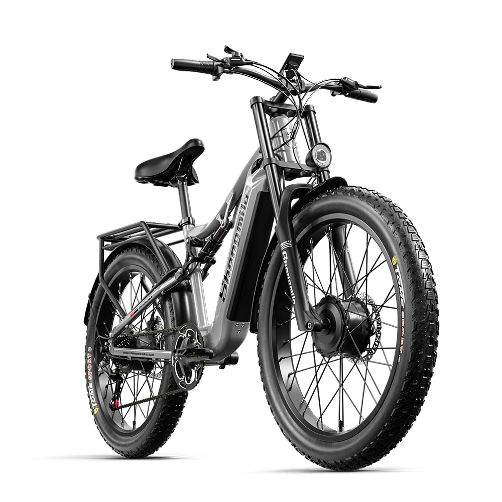 Shengmilo S600 2000W Dual Motor Electric Bike – 48V 17.5Ah Battery, 26" Fat Tire, All-Terrain Mountain E-Bike for Adults