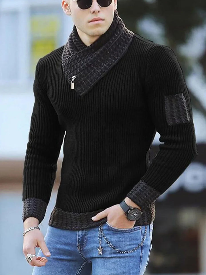 2026 New Men's Sweater Knit Pullover Casual Long Sleeve Sweater Jacket Trendy European American Style Fashionable Men's Wear