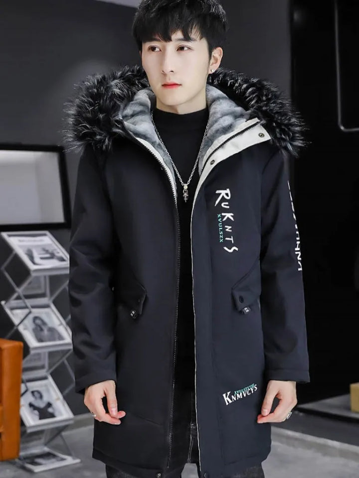 Winter Jacket Men Fur collar Thicken Outerwear Men Parka Coat 2025 High Quality Hooded Fur Lined Thick Warm Parkas