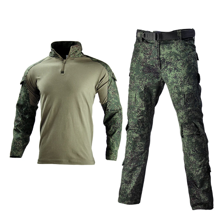 Camo Tactical Uniform Airsoft Ripstop Suit Multi Pocket Suits Hunting Pants Men Trainning Shirts Airsoft Paintball Clothes Sets