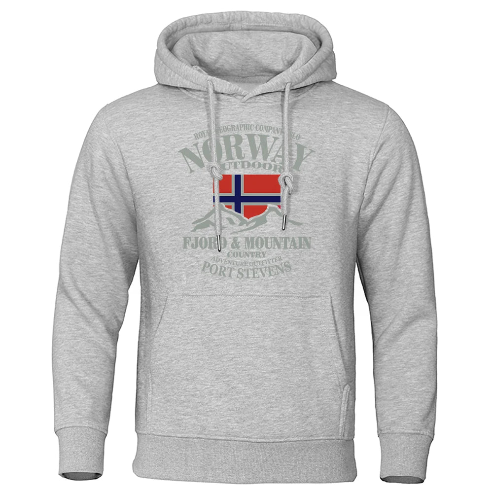 Norway FjordFashion High Quality Hoody Oversize Casual Mountain Hoodies For Men Autumn Street S-Xxl Hoodie Loose  Clothing Women