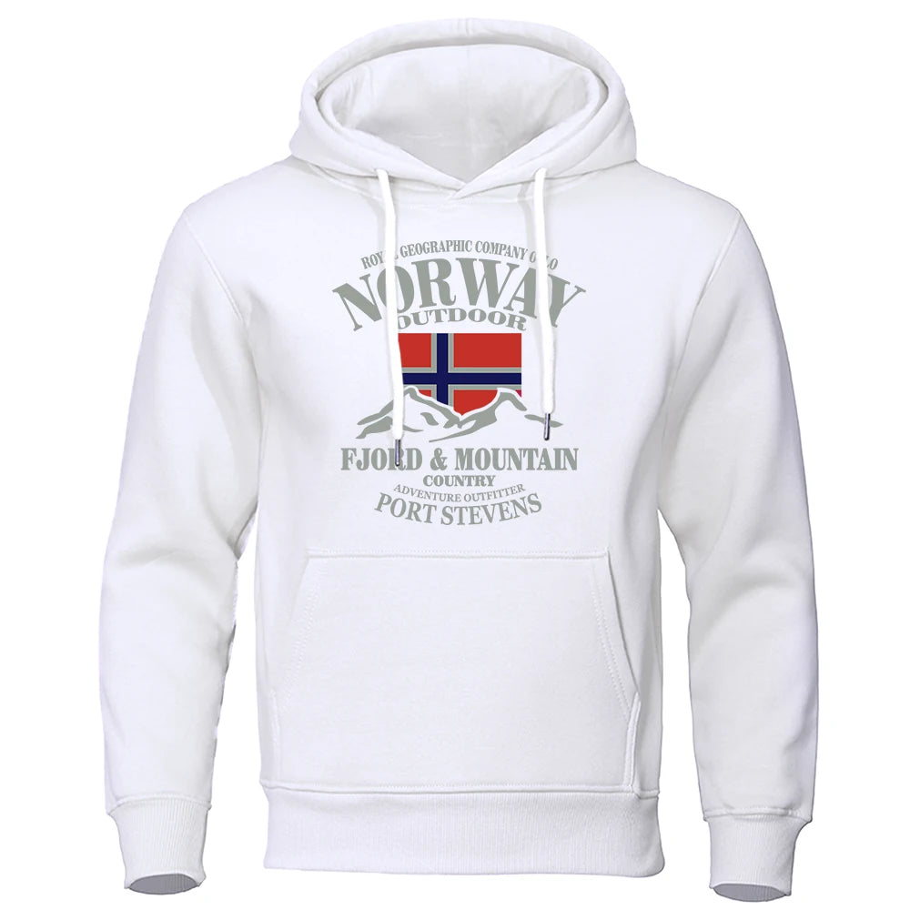 Norway FjordFashion High Quality Hoody Oversize Casual Mountain Hoodies For Men Autumn Street S-Xxl Hoodie Loose  Clothing Women