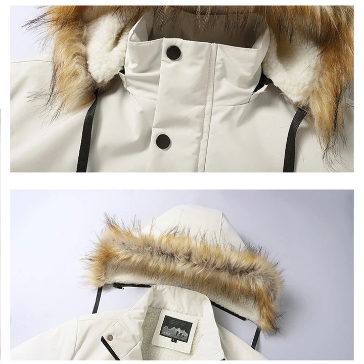 New Outdoor Warm plush Waterproof SoftShell Hiking Jacket Windbreaker Ski Coat Hiking Rain Camping Fishing Tactical Clothing Men