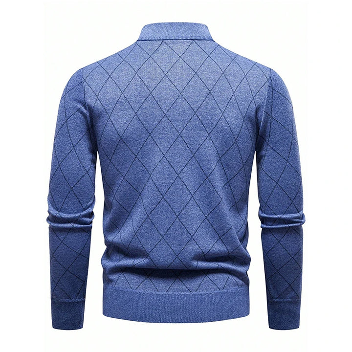 Mens Fashion Sweater Half Zip Collar Knit Pullover Casual Sport Golf Sweaters American Size Male Autumn Winter Clothes
