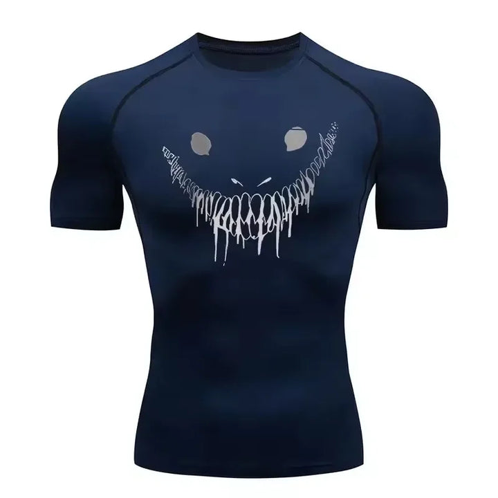 Anime Berserk Compression T-shirt Men Elastic Tight Sportswear Short-sleeved Gym Bodybuilding Quick-drying Sweatshirt Top S-3XL
