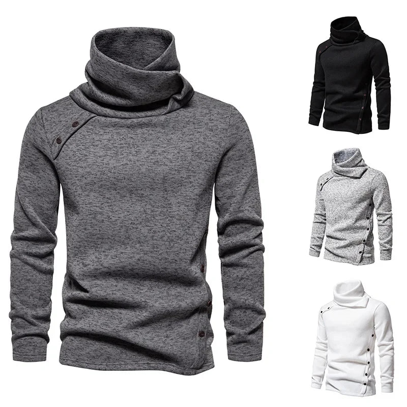 Fashionable British Style Men's Crew Neck Knitwear Sweater Large Size Overhead Casual Winter Warm Top Quality Material