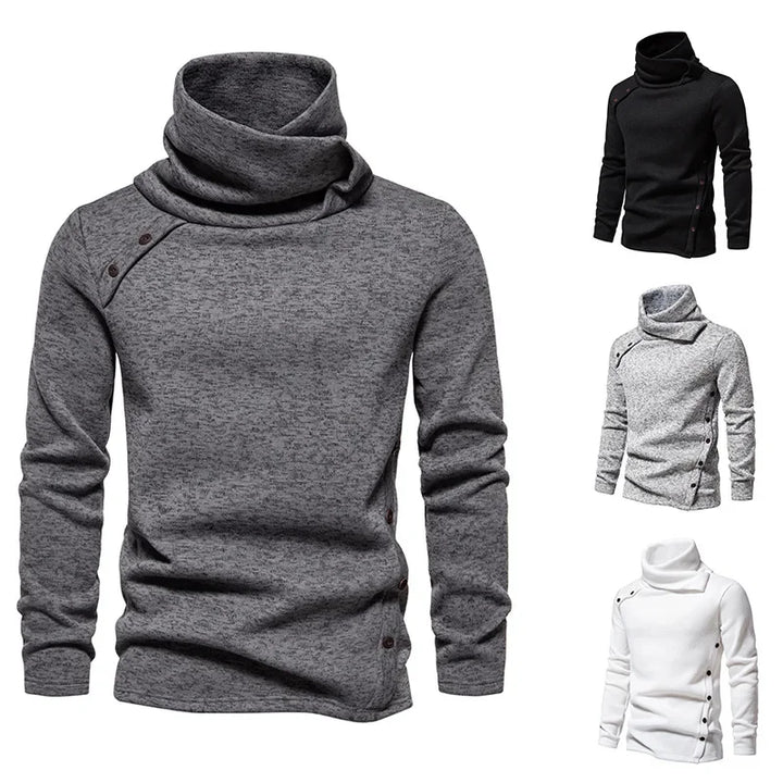 Fashionable British Style Men's Crew Neck Knitwear Sweater Large Size Overhead Casual Winter Warm Top Quality Material