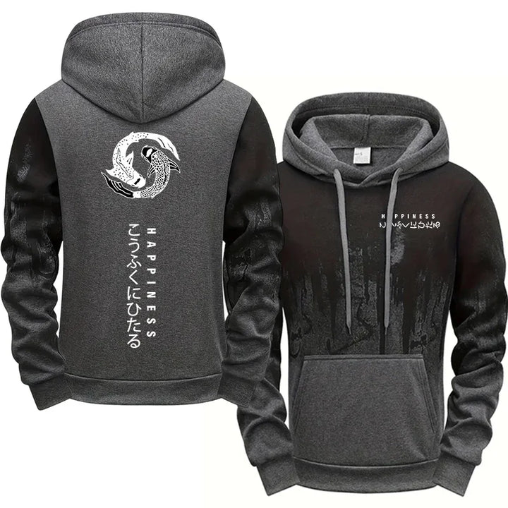 Japanese Fashion Men's Tracksuit Hoodies Sweatpants 2 Piece Set Fall&winter Daily Casual Sporty Jogging Suit Urban Trend Outfits