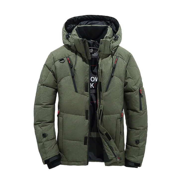 Men's Outdoor Lightweight Warm Detachable Collar Down Jacket Winter New Arrival Casual Fashion Multi-Pocket Workwear Down Coat