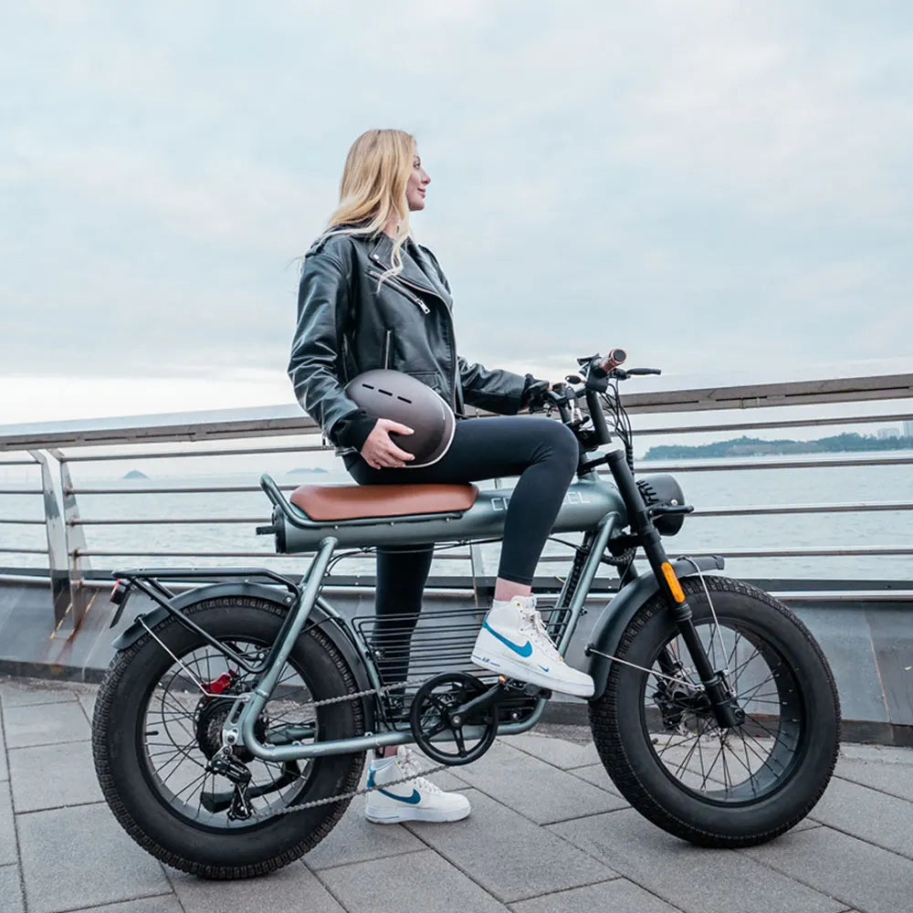 Coswheel CT20 Electric Bike – 1500W Motor | 48V 25Ah Lithium Battery | 20" Fat Tires | Dual-Seat Motorcycle-Style E-Bike | 60+ KM Range | Premium Mountain & Urban Electric Bicycle